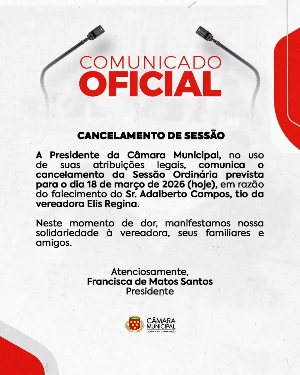 COMUNICADO OFICIAL
